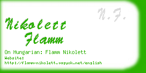 nikolett flamm business card